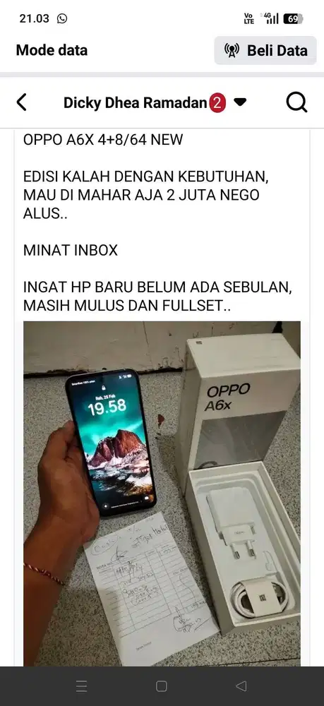 OPPO A6X 4+8/64