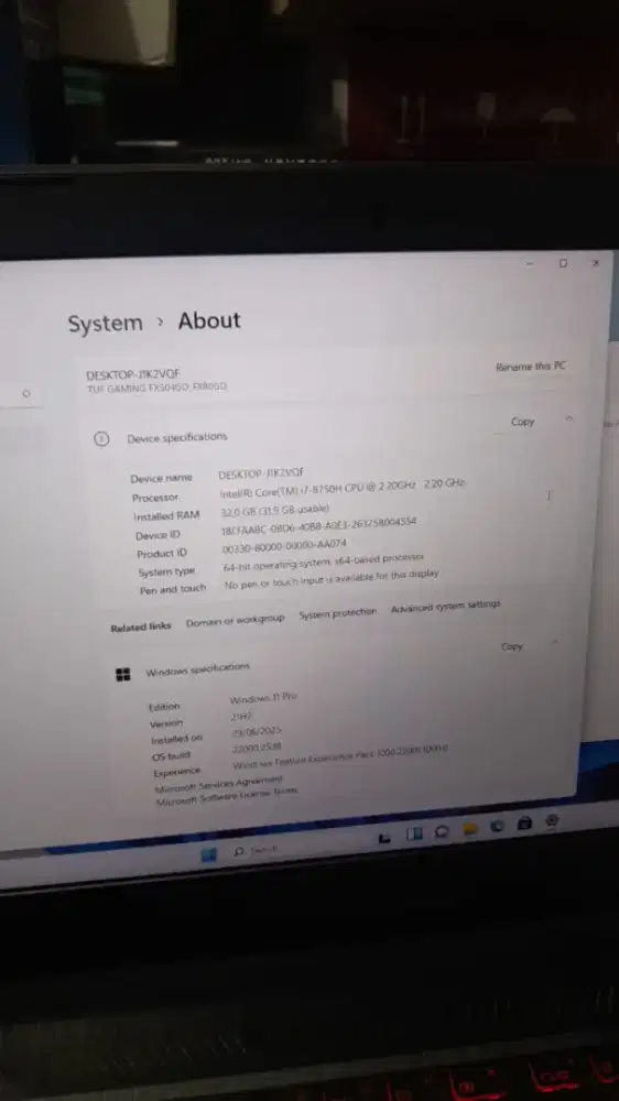 Laptop ASUS TUF Gaming fx504 gd