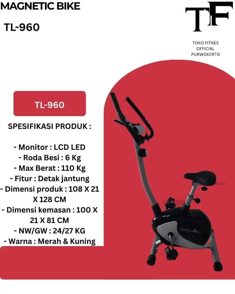 Promo Sehat 2026 – Sepeda Statis Spining Bike TL- 960 Harga Spesial!