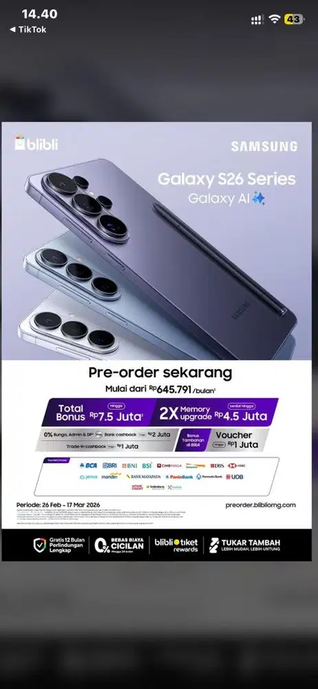 PREE ORDER SAMSUNG S26ULTRA 12/512