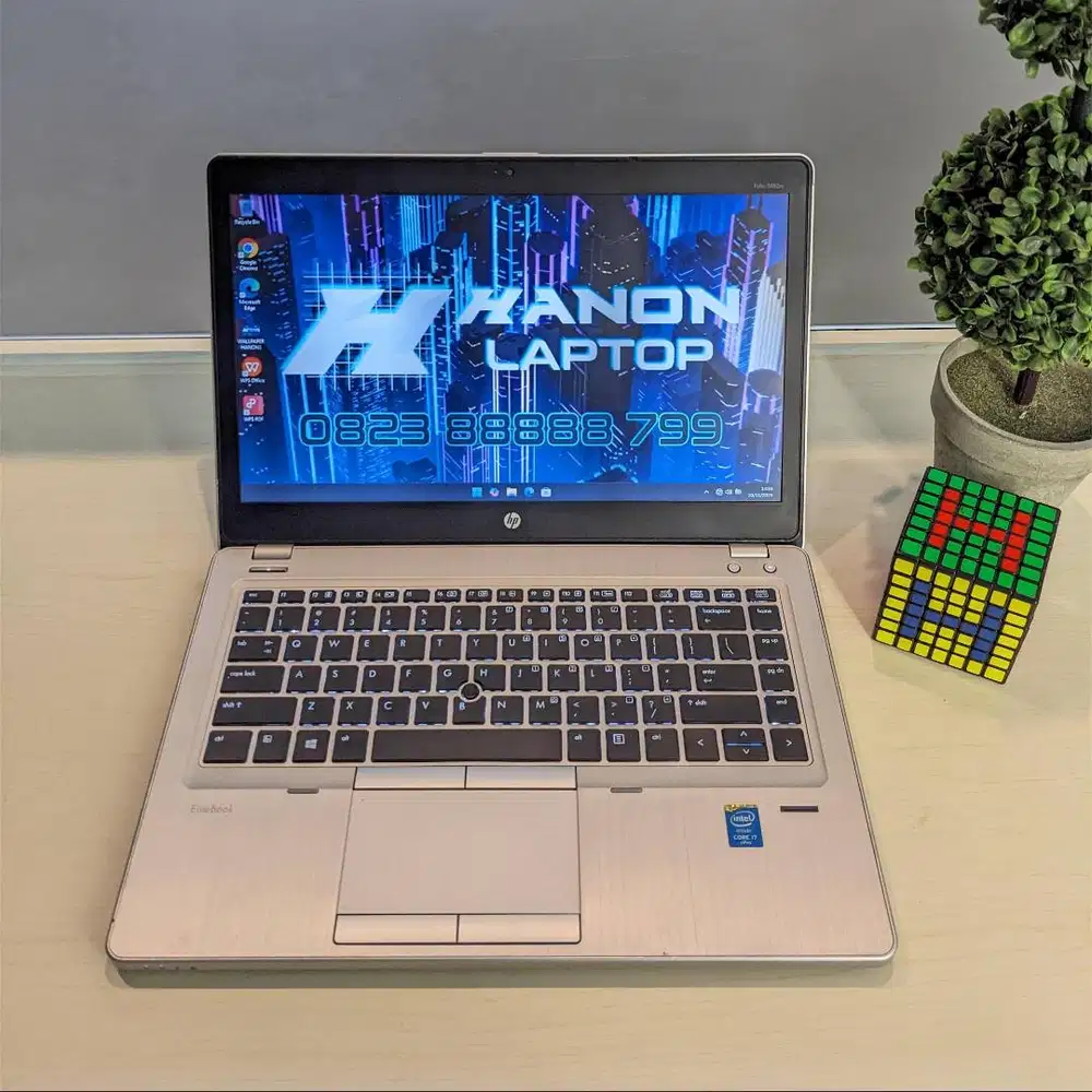 LAPTOP HP FOLIO 9480M SLIM CORE I7 RAM 8GB DUAL STORAGE WINDOWS ORI