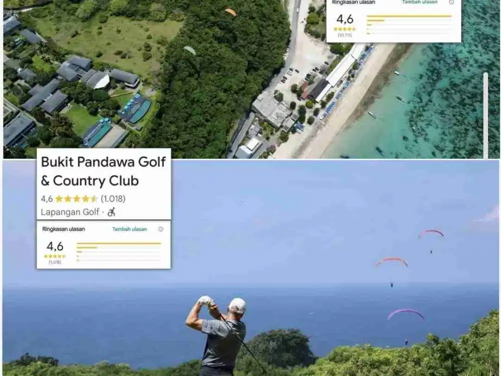 Tanah 1500m² View Laut Pandawa Nusa Dua