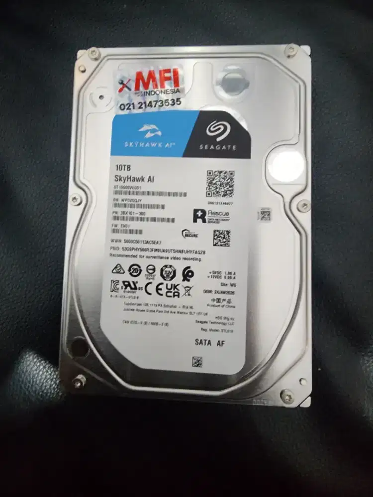Hardisk Seagate skyhawk AI 10TB MFI CCTV