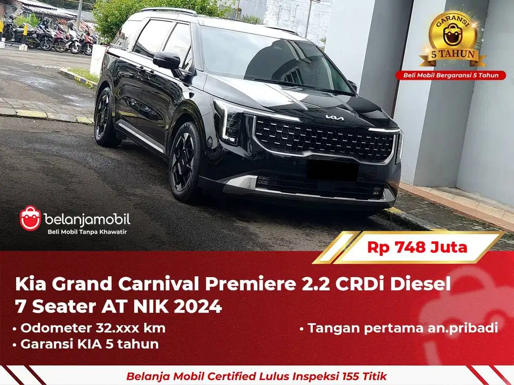 [GARANSI 5TH] Kia Grand Carnival Premiere 2.2 Diesel 7 Seat 2024/2025