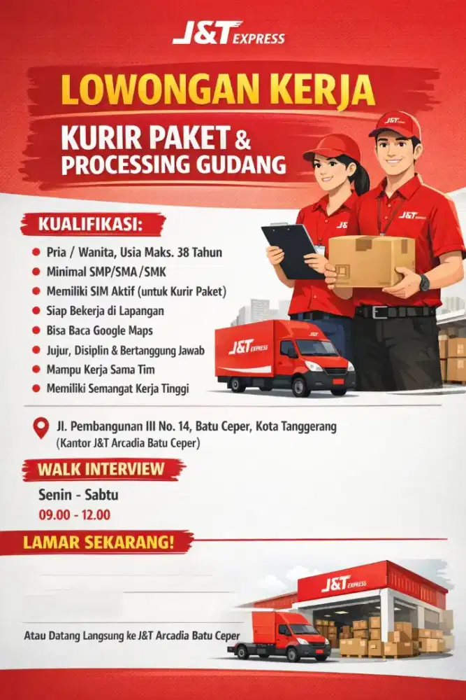 LOKER J&T EXPRESS TANGERANG
