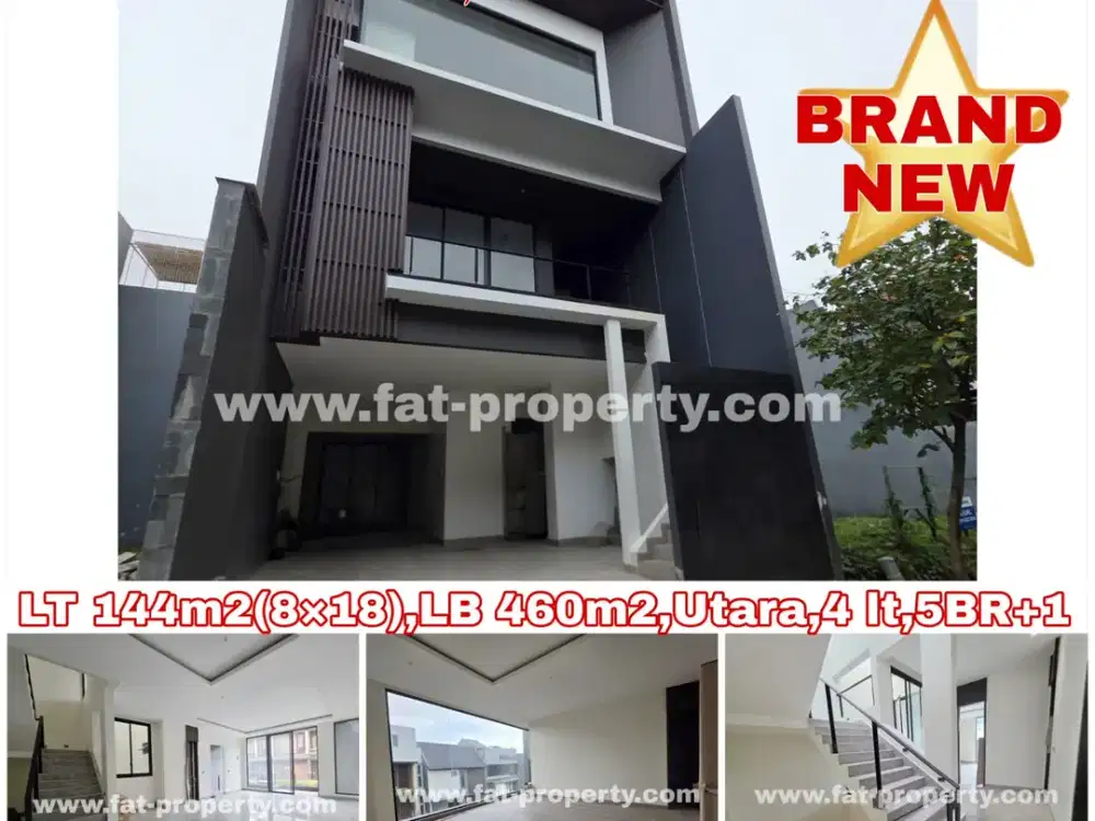 !Dijual rumah baru di Taman Permata Buana,Land D,Jakarta Barat LT144m2 LB460m2,Utara,5BR+1