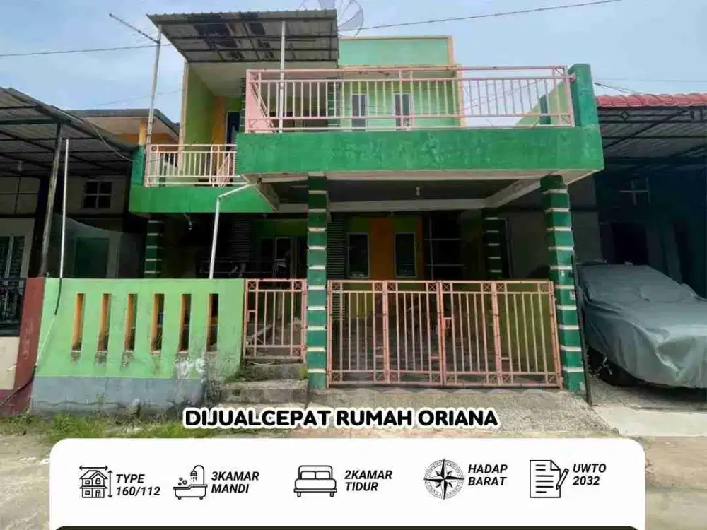 Dijual cepat rumah 2 lantai oriana pasir putih