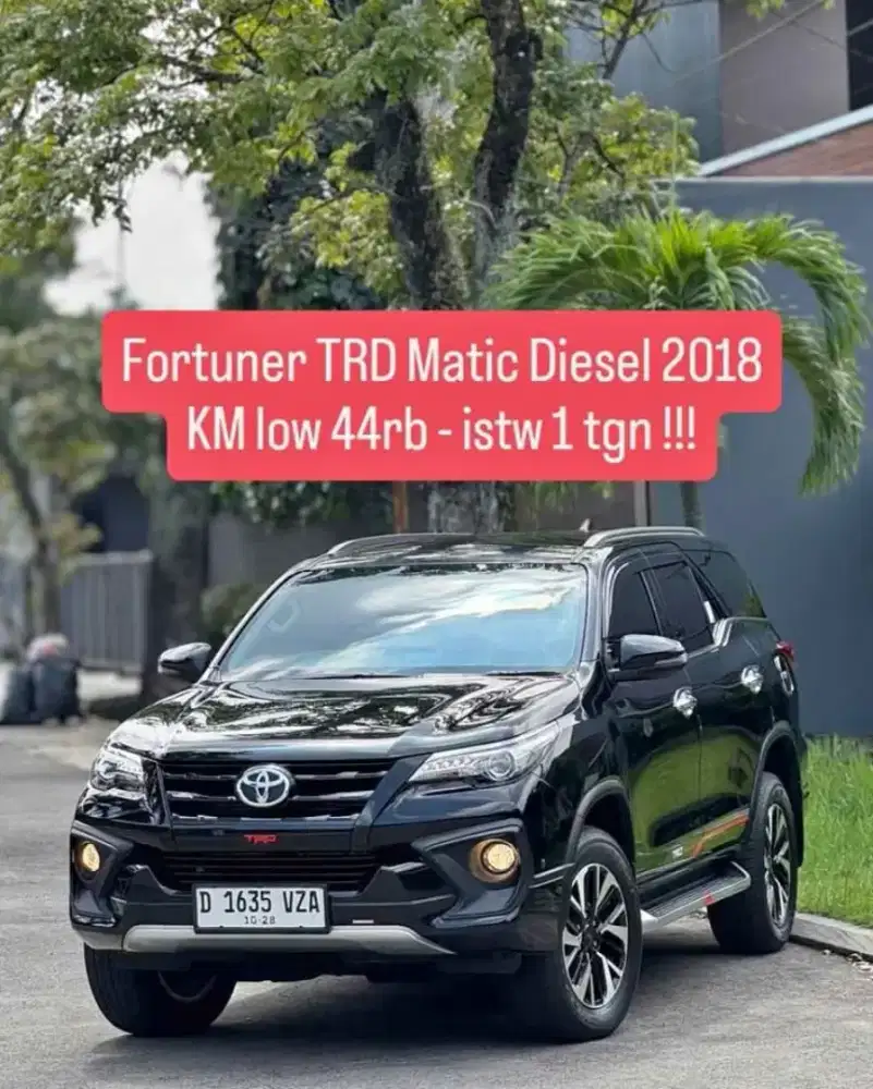 Fortuner TRD Matic Diesel 2018 Istw Mulus
- KM low 44rb