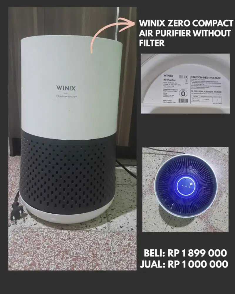 Winix zero compact air purifier no filter