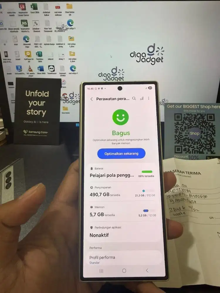 Samsung fold 6 512gb sein putih