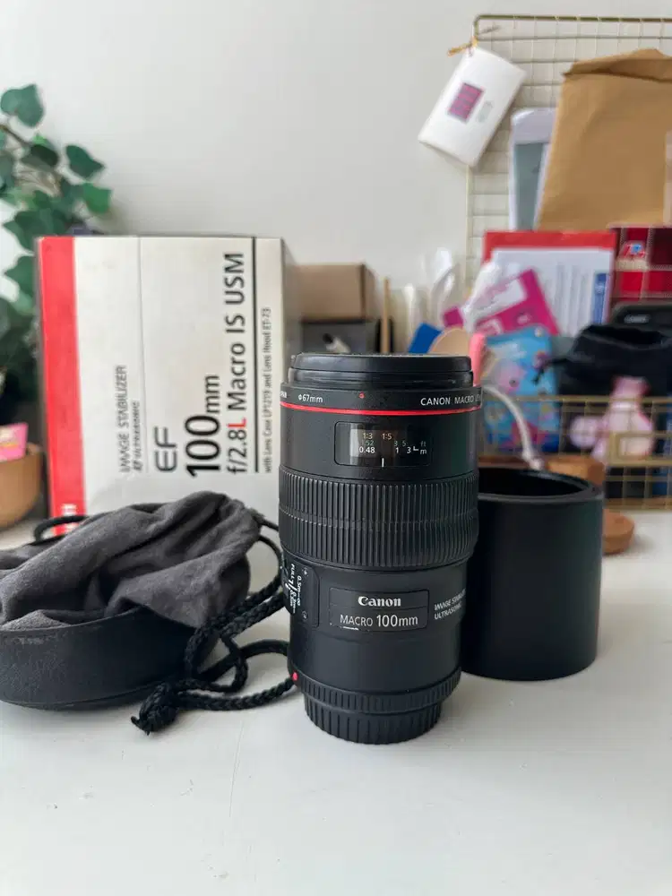 Lensa Canon EF 100mm L F2.8 USM Macro Fullset