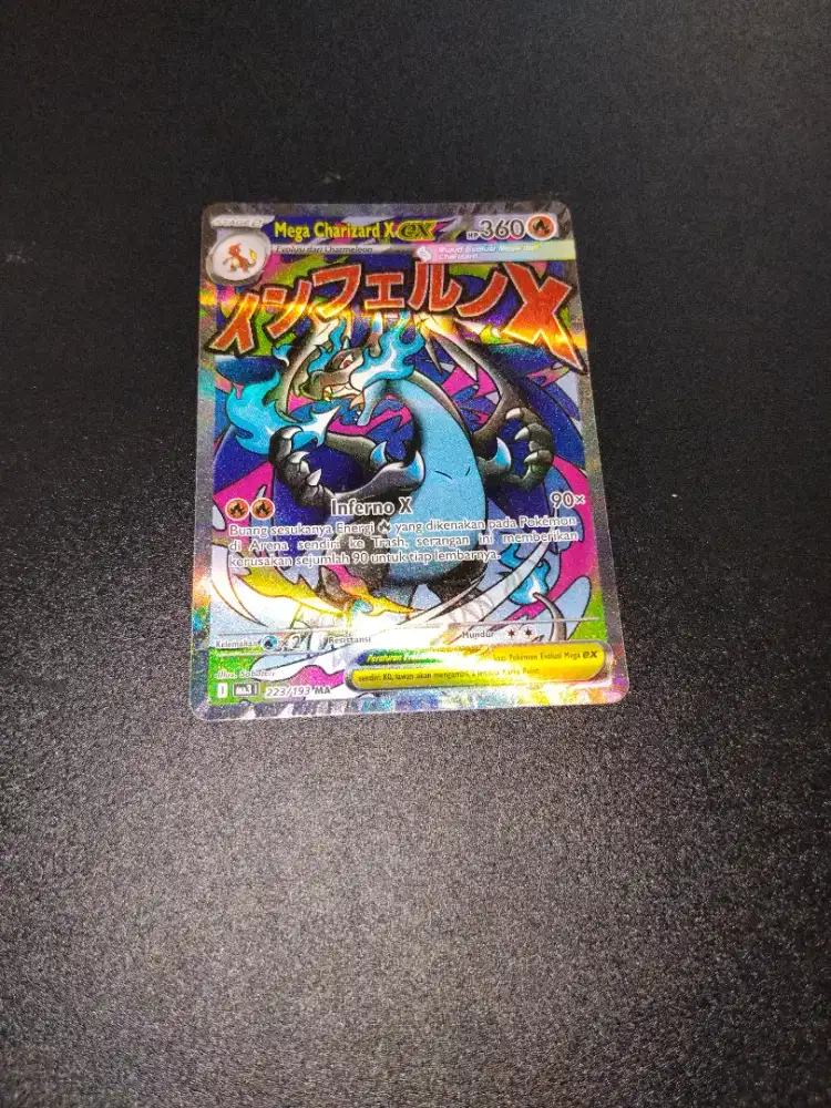 Mega Charizard X ex (MEGA ATTACK RARE) Kondisi Mint ORIGINAL
