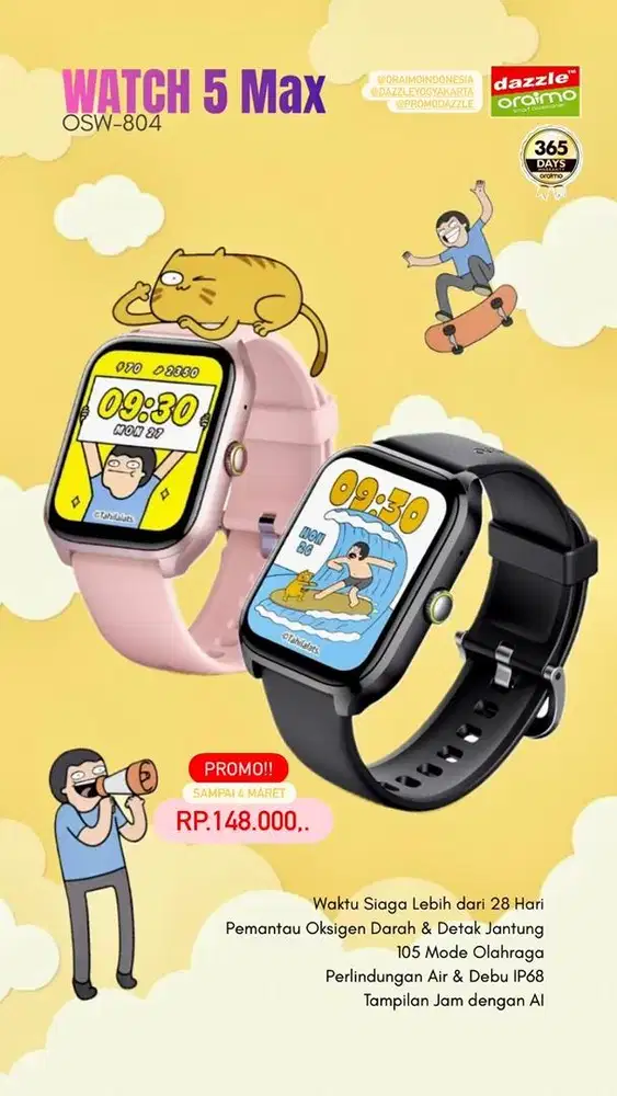 Smartwatch Oraimo WATCH 5 Max OSW-804