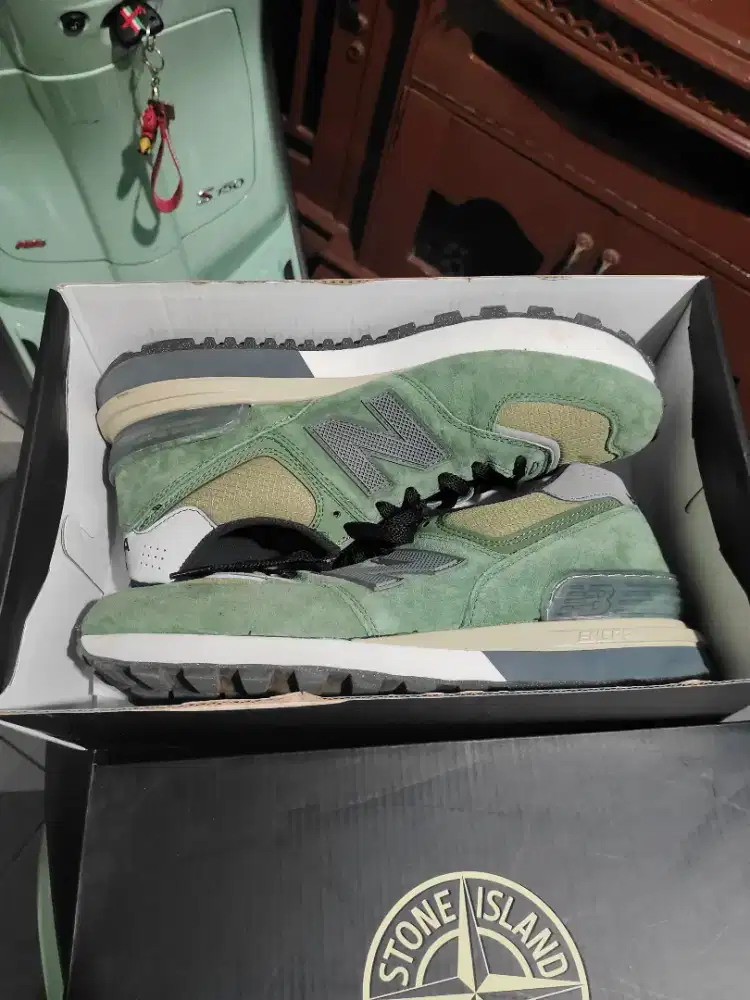 Sepatu nb New Balance stone island 1:1 ukuran 44