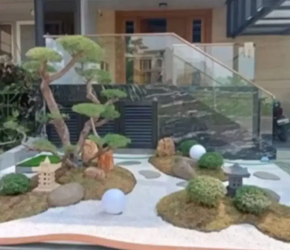 Menerima dekorasi taman Zen garden