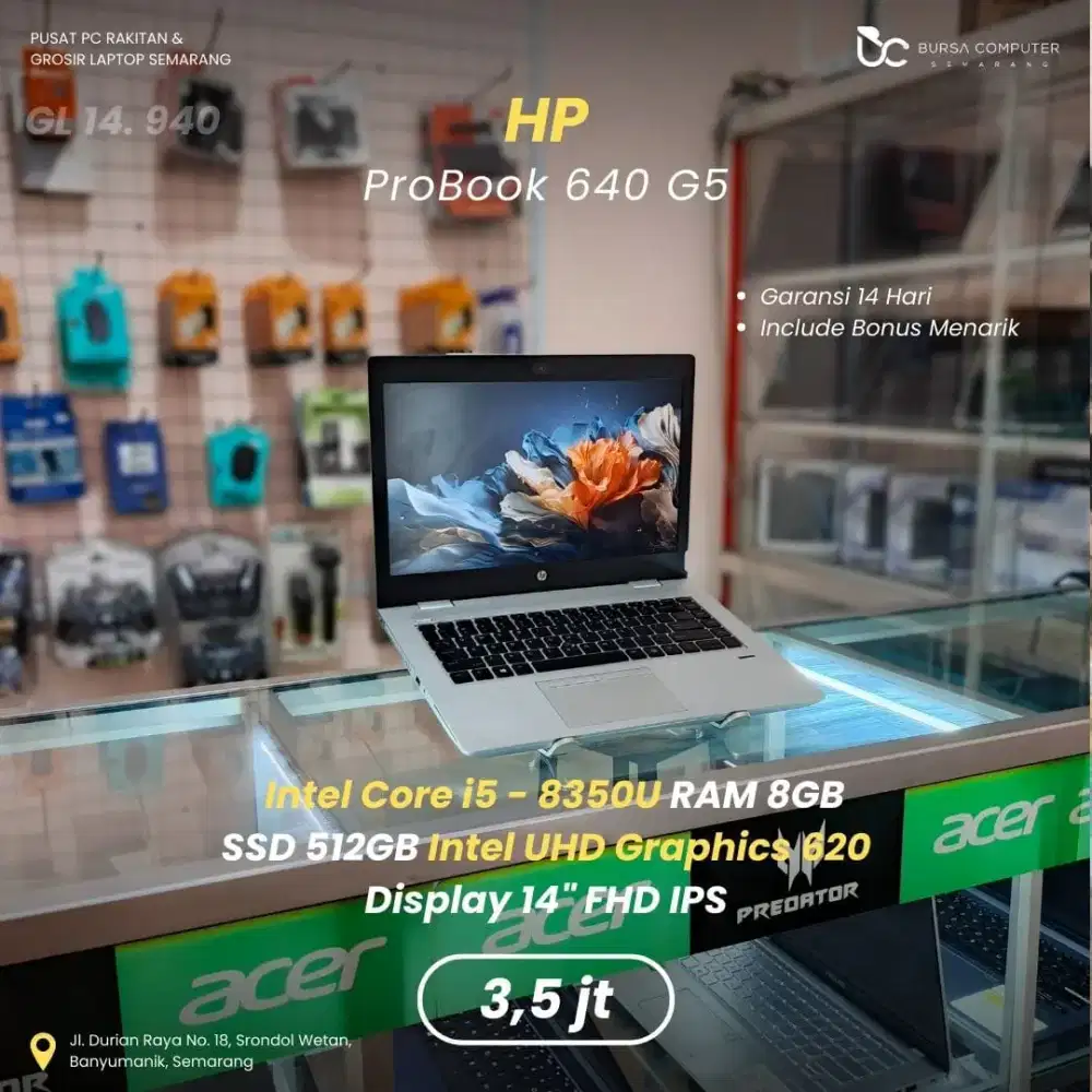HP Probook 640 G5 | Core i5 8350U 8GB 512GB