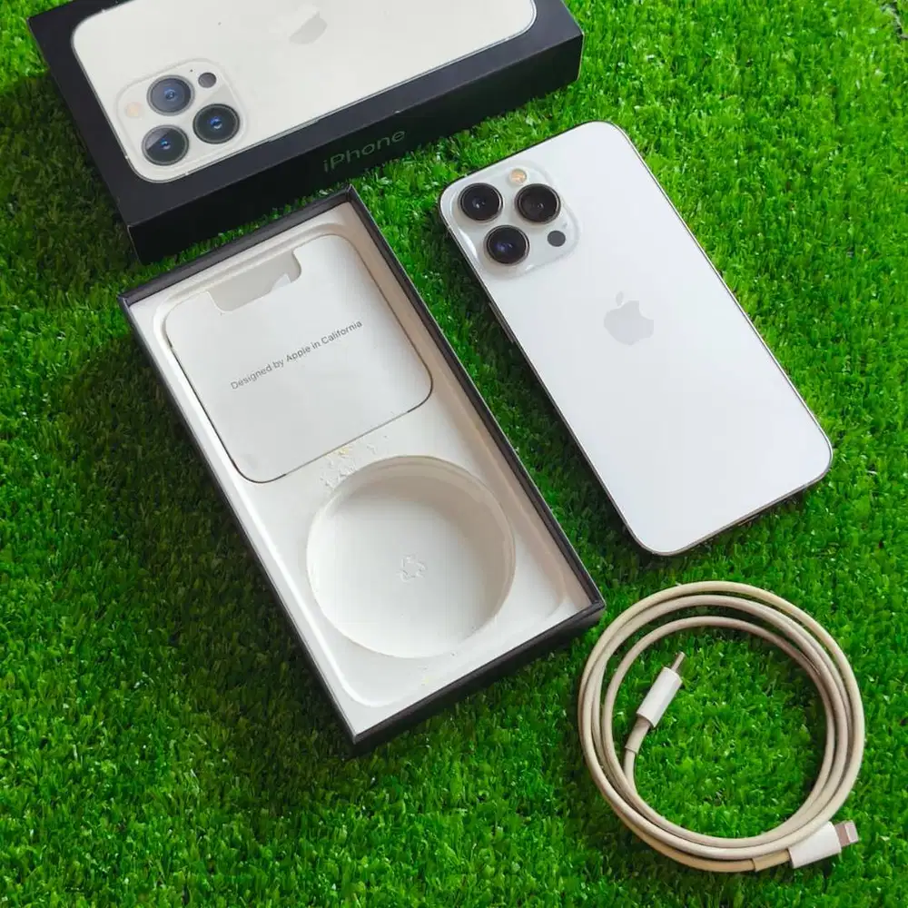 iPhone 13 Pro 128GB Silver BH 75% Kondisi 98% mulus full set ex resmi