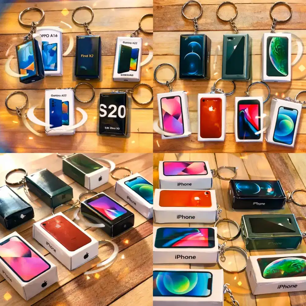 Gantungan Kunci Miniatur HP + Box Lucu Unik Murah 2RB