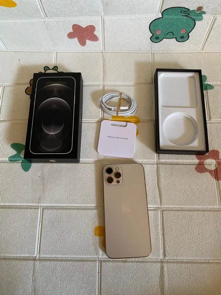 Iphone 12 pro 128gb ibox warna gold