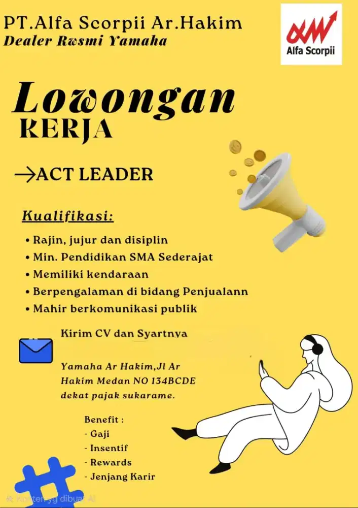 Dibutuhkan Leader Penjualan