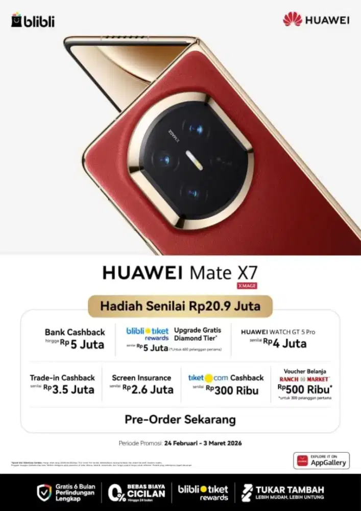 Pre Order Huawei Mate X7 (16/512GB)