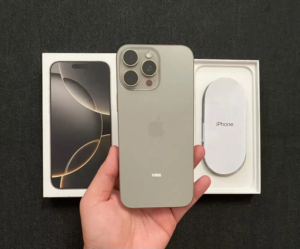 Iphone 16 Pro Max 256 Ibox BH 100 Fullsheet Mulus Garansi 2027