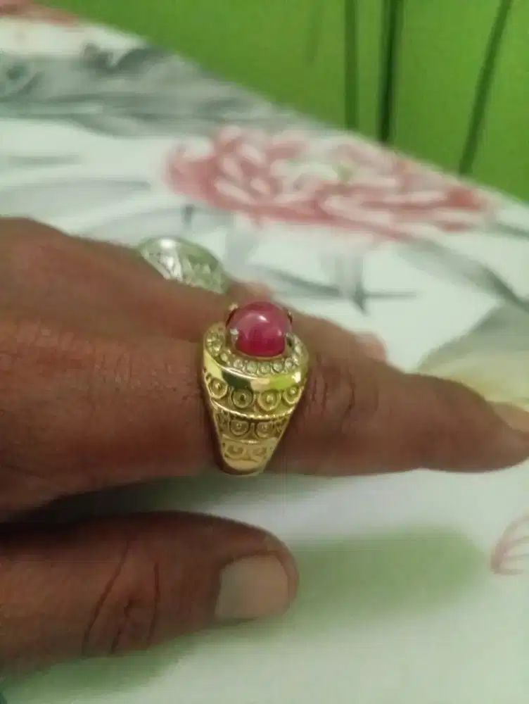 Batu merah delima punya kakek ring size 8