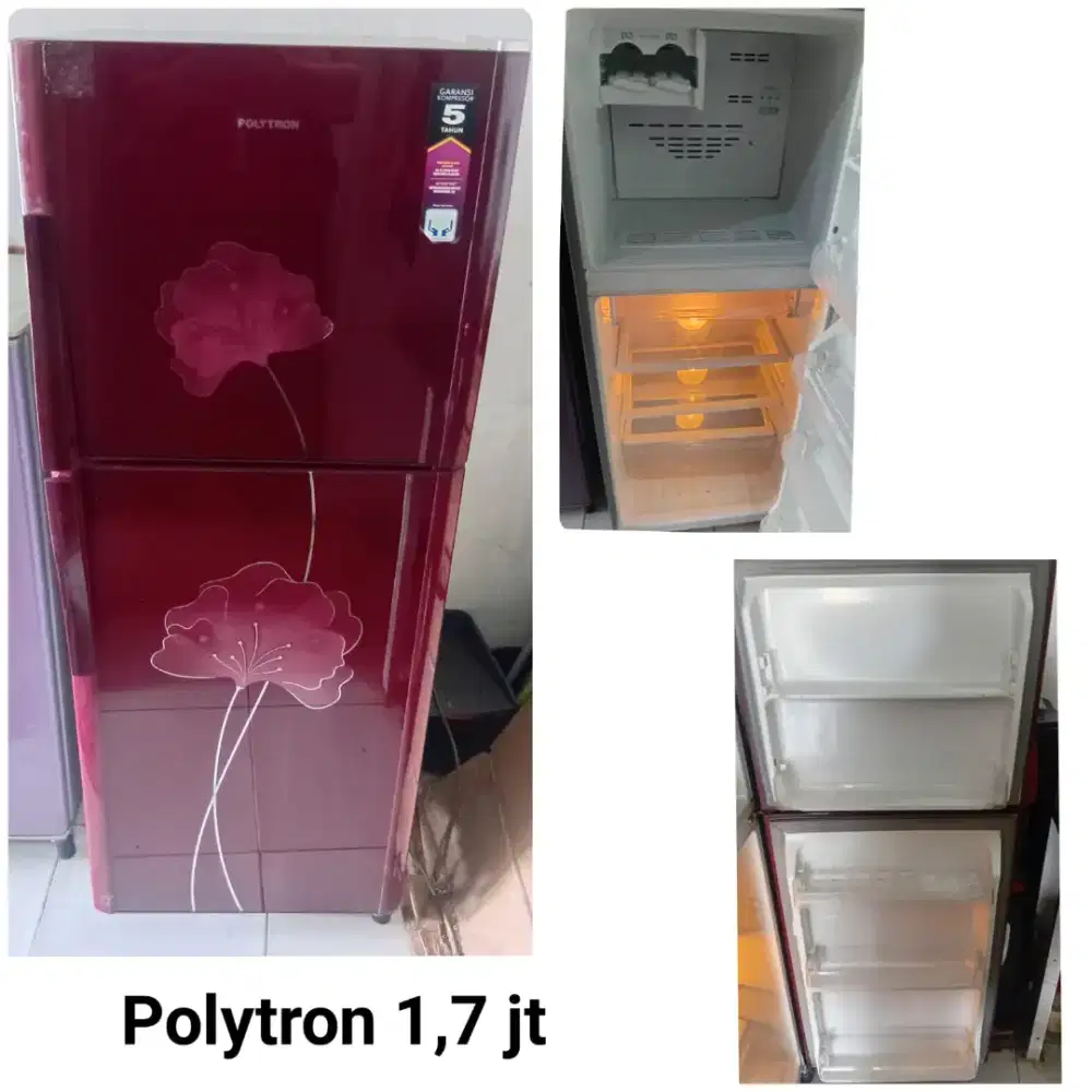 Kulkas 2 pintu politron seken bergaransi