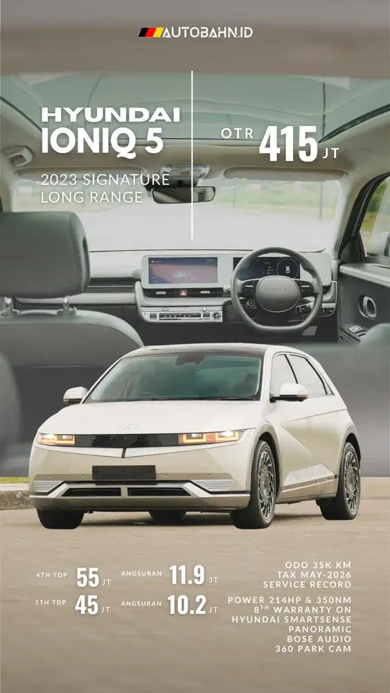 Electrify! Hyundai IONIQ 5 Signature Long Range 2023 Pristine Cond!