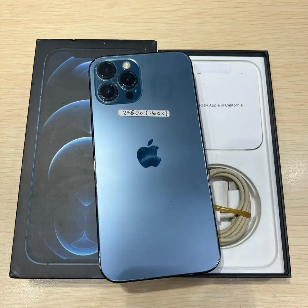 iphone 12 pro max 256gb resmi ibox fullset fungsional normal