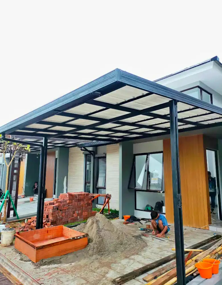 Kanopi atap alderon single layer