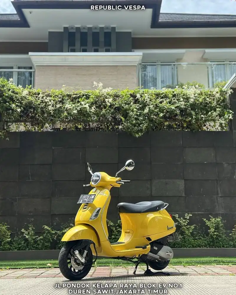PIAGGIO VESPA LX IGET LED 125 TH 2021 WARNA YELLOW LIME VERY
