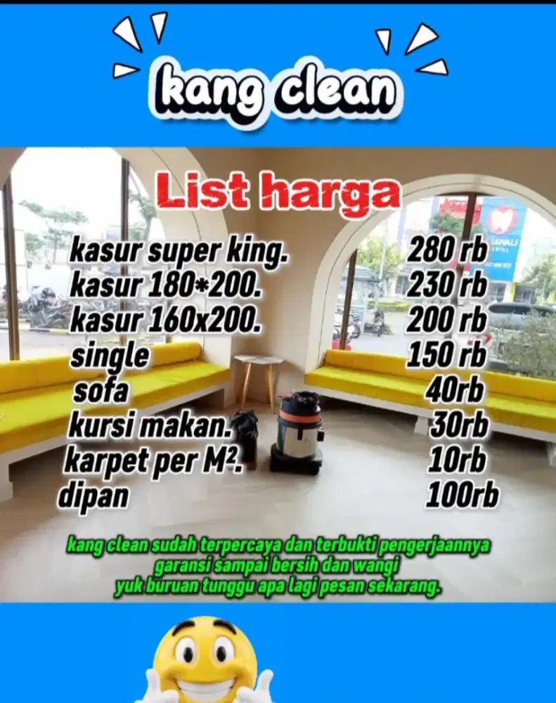 Jasa cuci sofa dan kasur Jabotabek