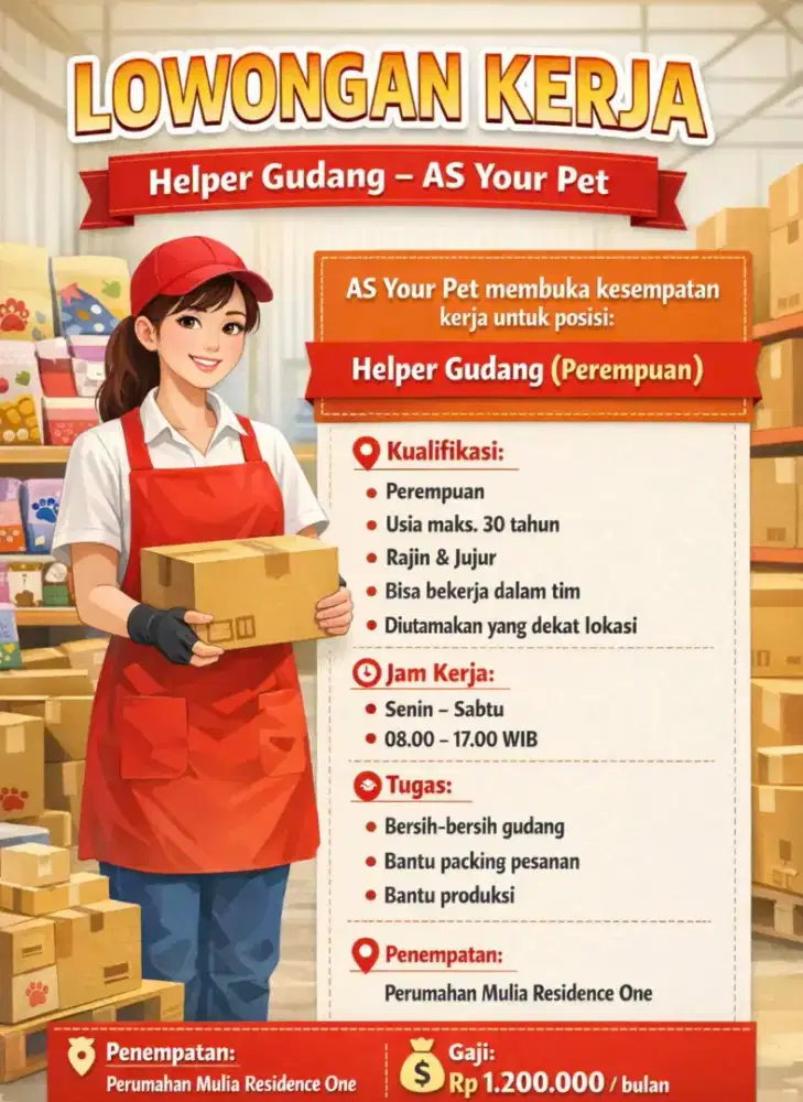 Lowongan Helper Gudang