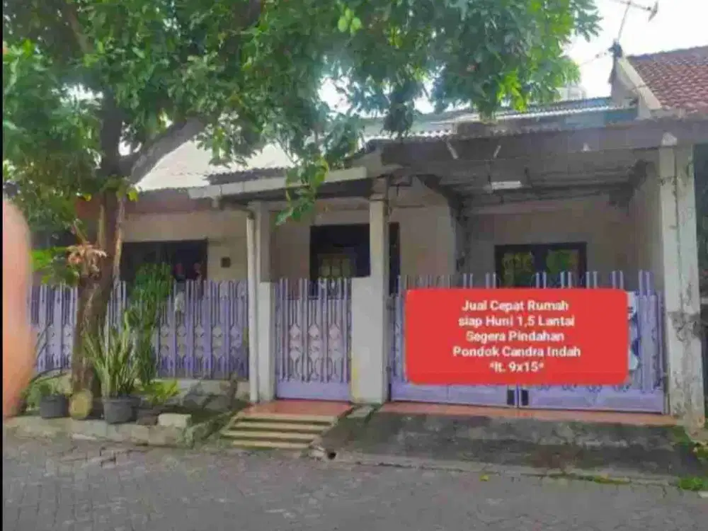 Jual Cepat Rumah 1,5 Lantai Hitung Tanah Mepet Surabaya di Pondok Candra