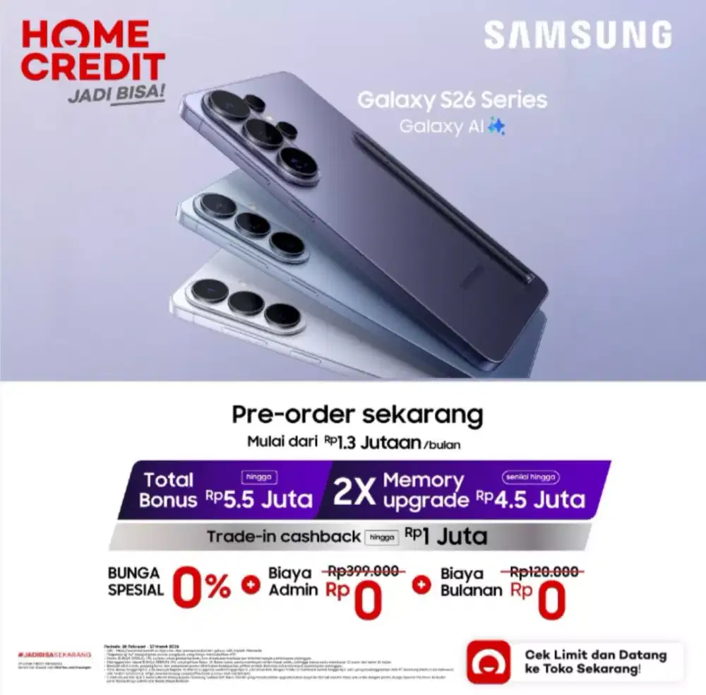 CICILAN 0% PRE ORDER SAMSUNG S26 SERIES