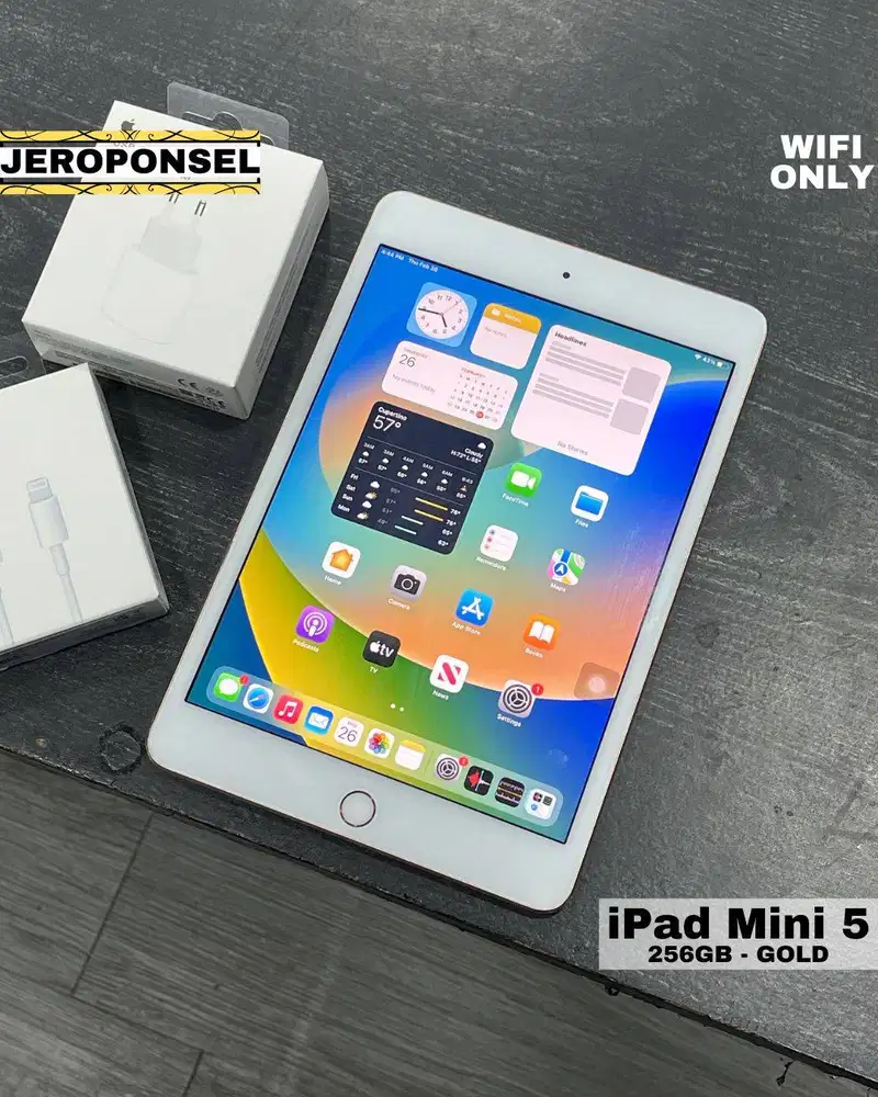 IPAD MINI 5 256GB GOLD WIFI ORIGINAL UNIT , CHARGER GARANSI