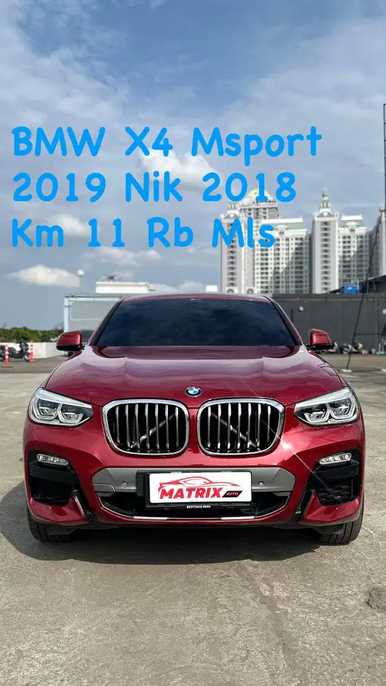 Bmw X4 Msport 2019 Nik2018 Red on black Siap pakai