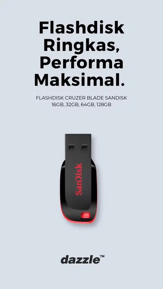 FLASHDISK SANDISK CRUZERBLADE GARANSI 5 TAHU