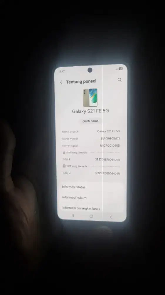 Samsung S21 FE 5G  8/256 Ori SEIN bawaan pabrik