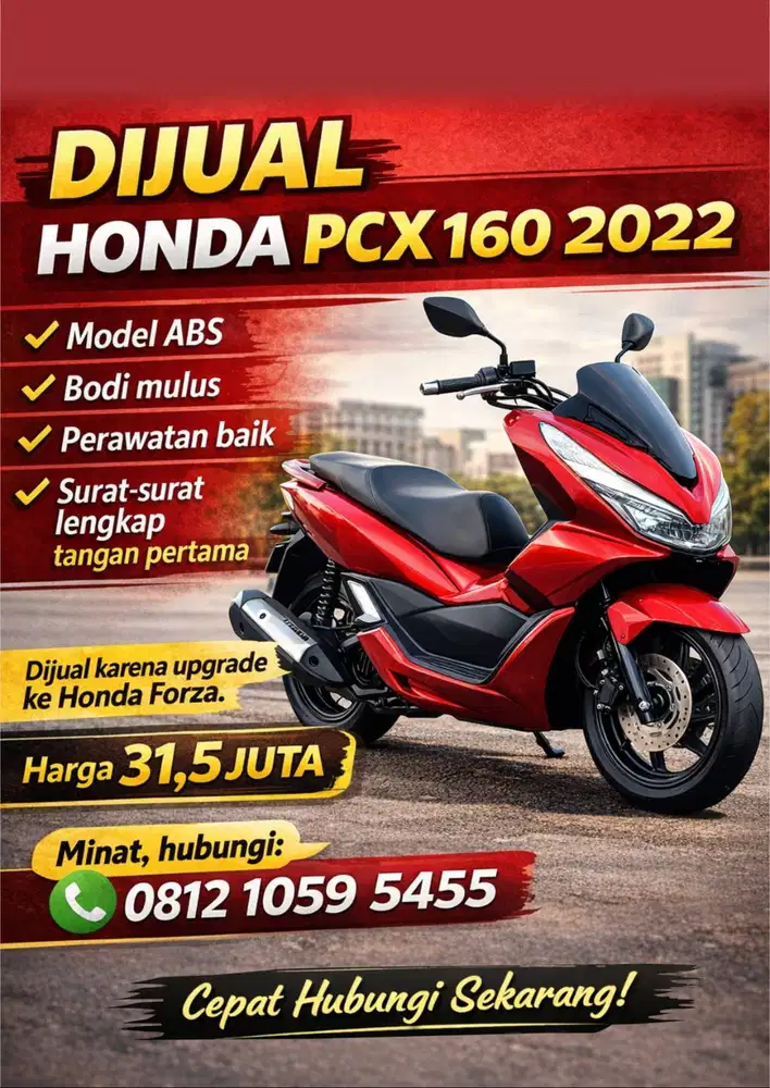 DIJUAL HONDA PCX 160 2022