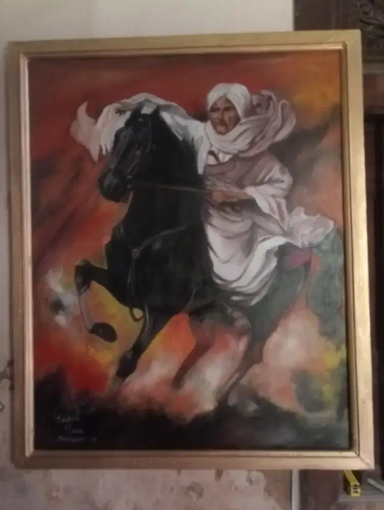 Lukisan kanvas size 85x65 cat akrilik