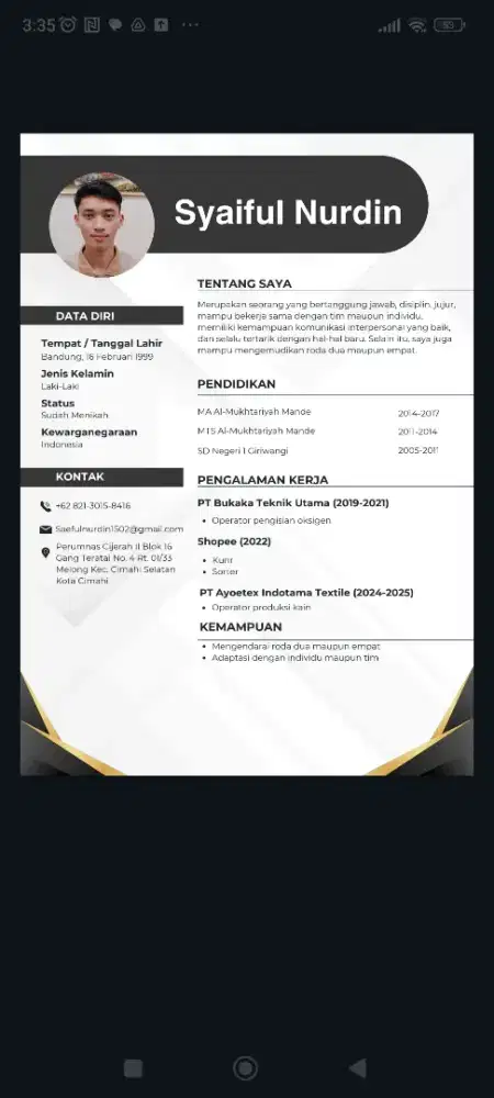 Jasa supir harian / freelance