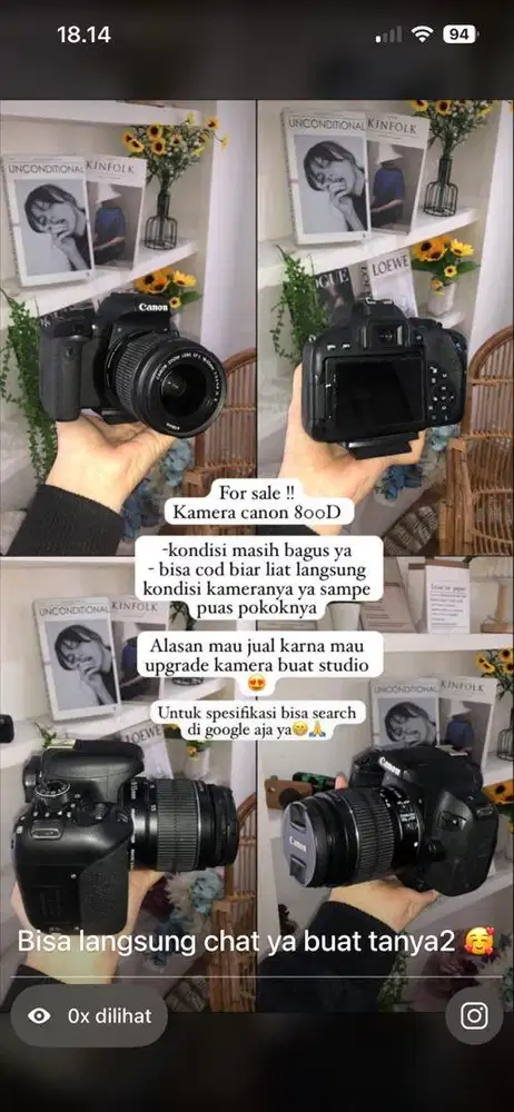 FOR SALE CANON 800D