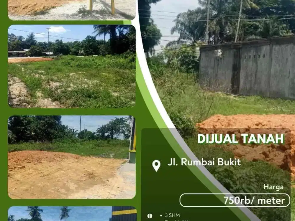 Dijual Tanah Tepi Jalan Pekanbaru Kota Siap Bangun!