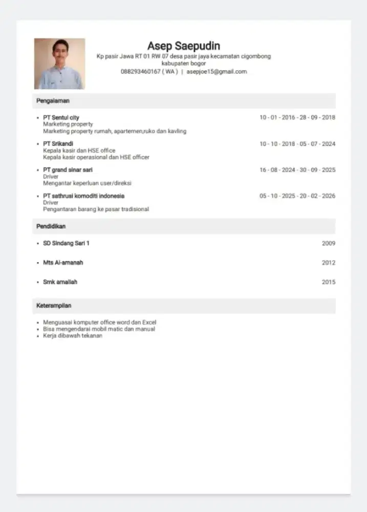 Cari kerja apa saja yang penting halal