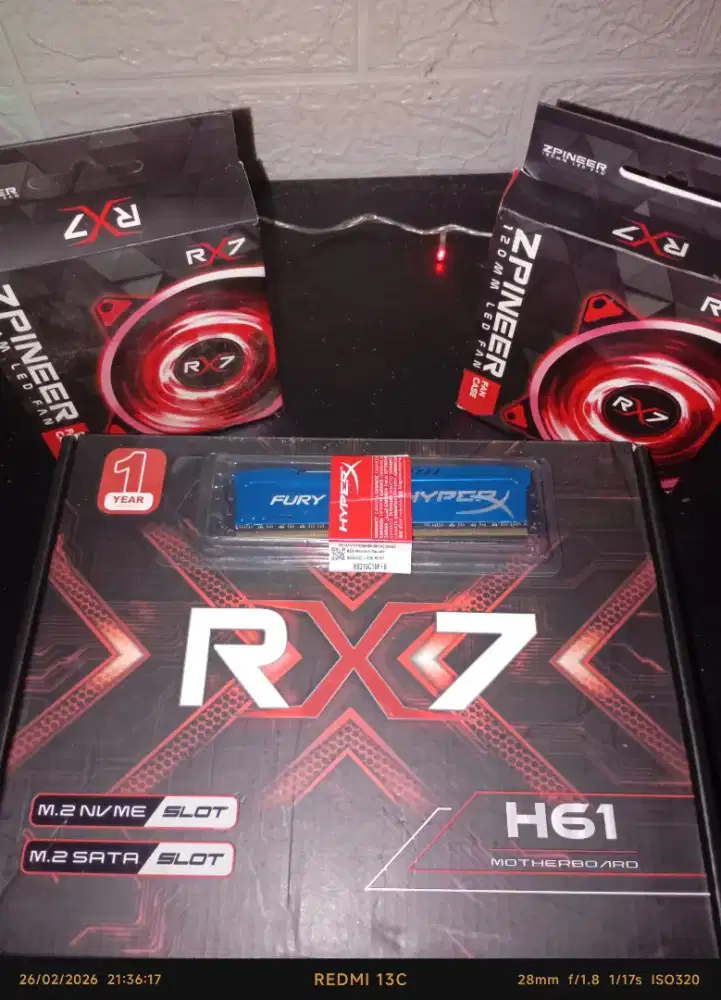Motherboard Rx7 H61 baru tapi gak kepakai karena kecintaan laptop