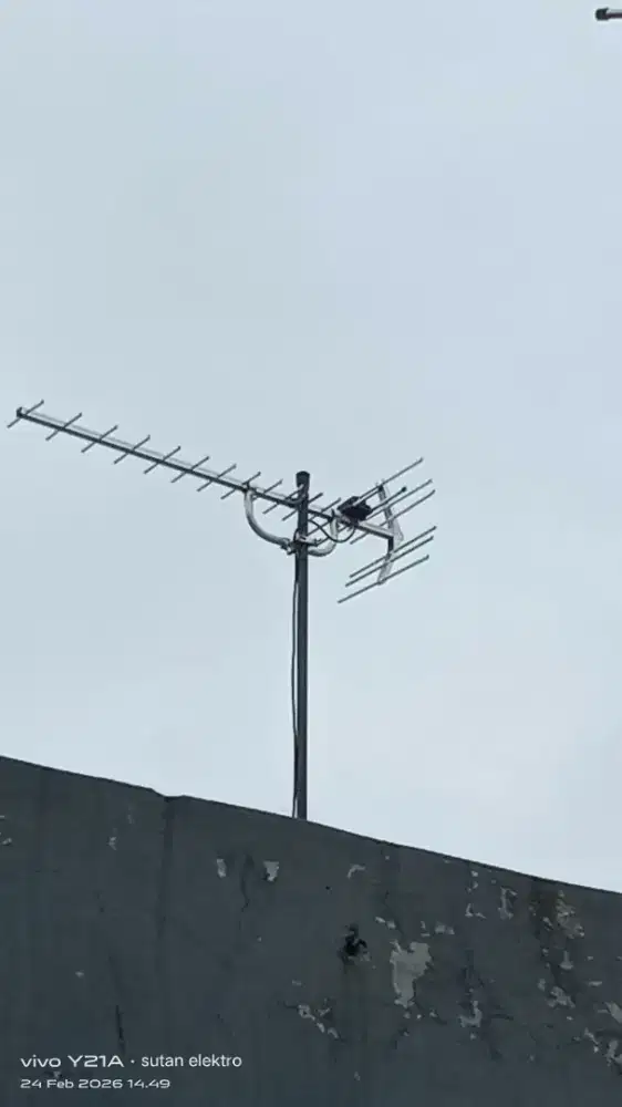 Pf hd 12 ux modelnya Antenna tv digital ples pasang