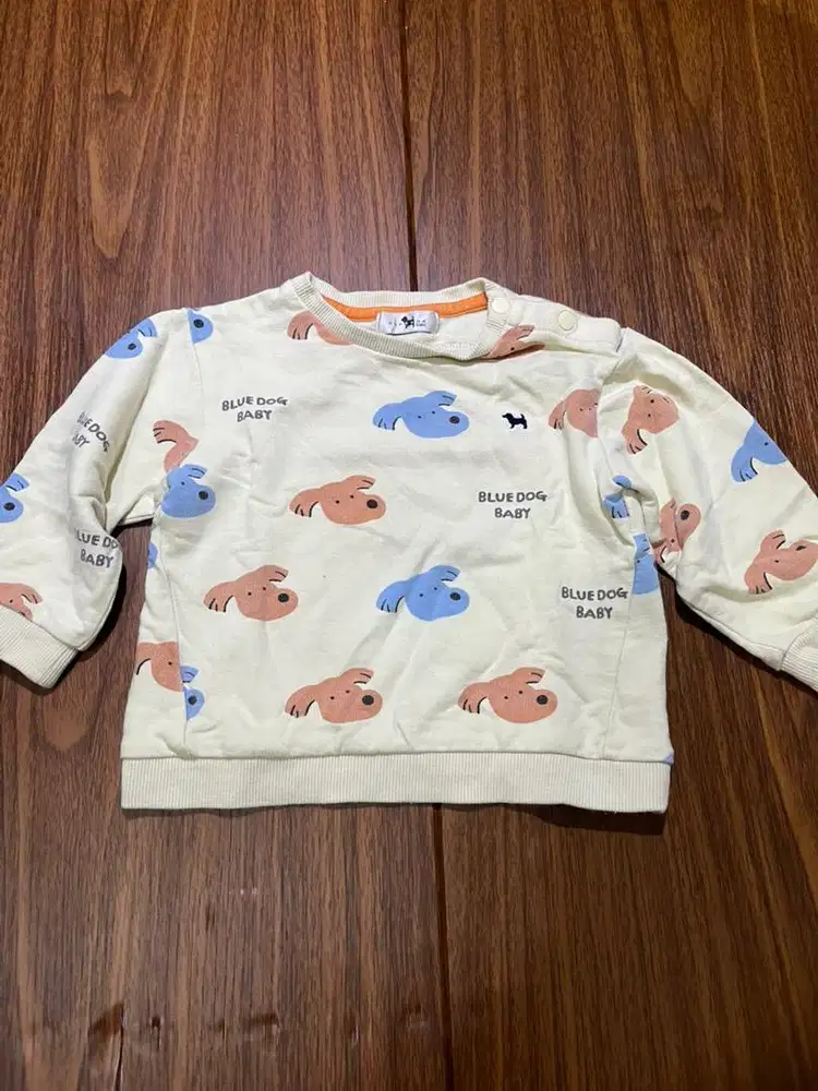 Baju bayi 1-2 th blue dog