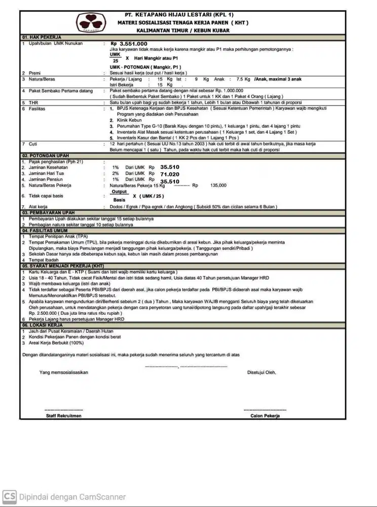 Lowongan kerja perkebunan